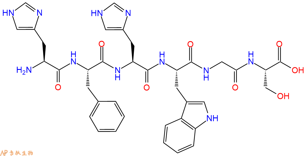 专肽生物产品六肽His-Phe-His-Trp-Gly-Ser56402-35-8