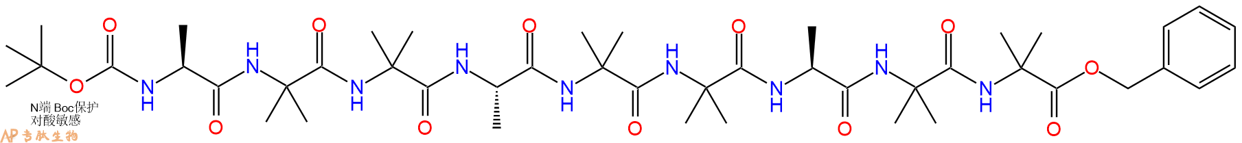 专肽生物产品Boc-A-Aib-Aib-A-Aib-Aib-A-Aib-Aib-苄酯化782471-46-9