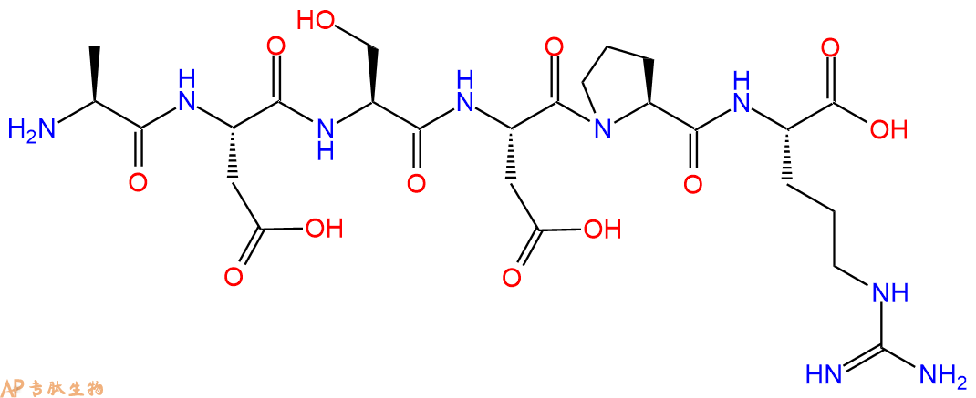 专肽生物产品六肽Ala-Asp-Ser-Asp-Pro-Arg62087-73-4