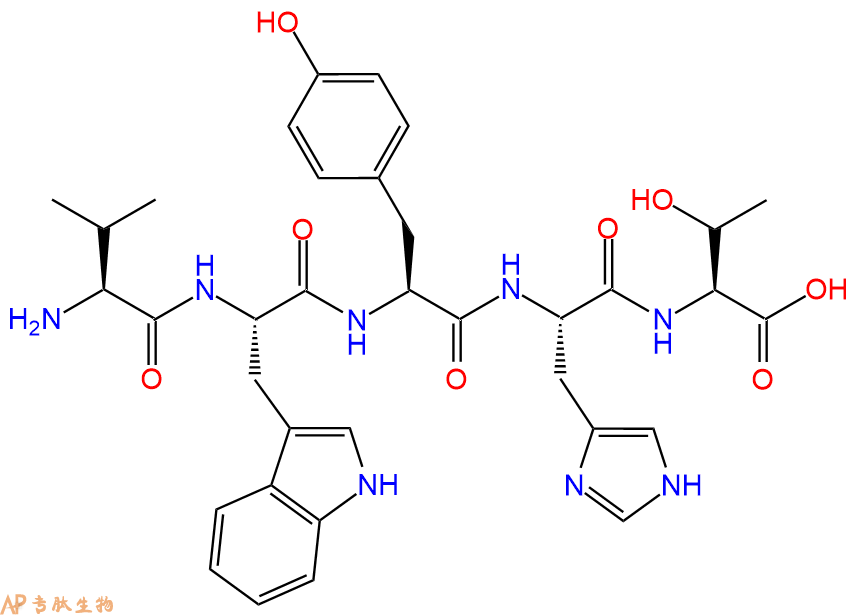 专肽生物产品五肽Val-Trp-Tyr-His-Thr1101135-74-3