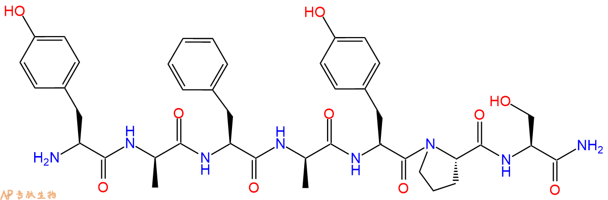 专肽生物产品七肽Y-DAla-F-DAla-YPS-NH2105413-88-5