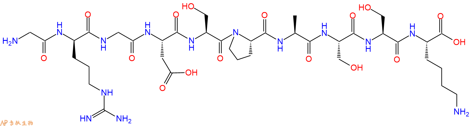 专肽生物产品Gly-DArg-Gly-Asp-Ser-Pro-Ala-Ser-Ser-Lys