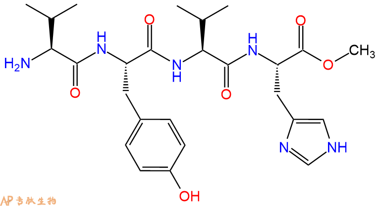专肽生物产品四肽Val-Tyr-Val-His-甲酯化41839-89-8