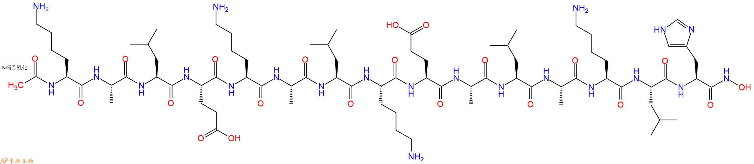 专肽生物产品十五肽Ac-KALEKALKEALAKLH-NHOH1423019-77-5