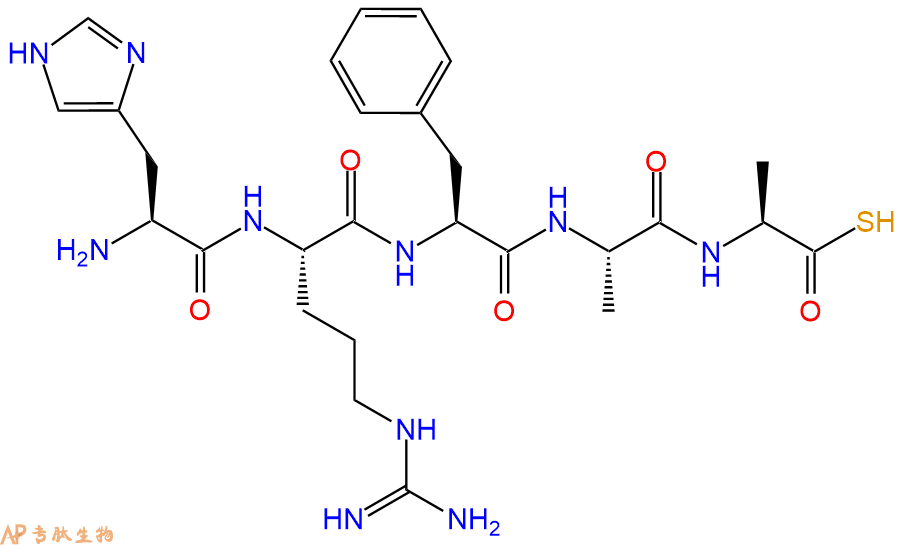 专肽生物产品五肽His-Arg-Phe-Ala-Ala-SH1228171-19-4