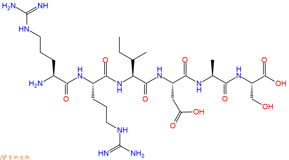 专肽生物产品六肽Arg Arg Ile Asp Ala Ser618857-00-4