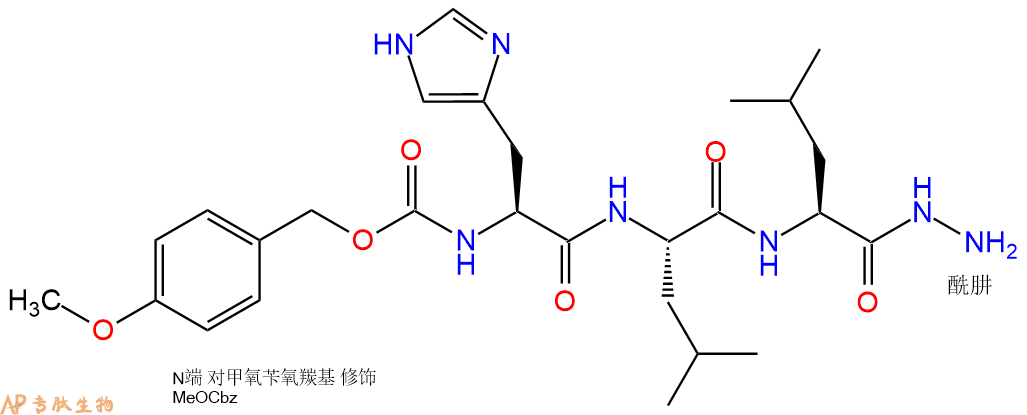 专肽生物产品三肽Z(OMe)-His-Leu-Leu-NH-NH292265-13-9