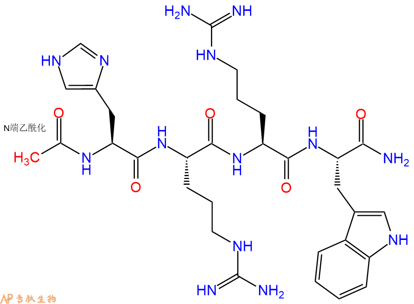专肽生物产品四肽Ac-His-Arg-Arg-Trp-NH21609537-53-2