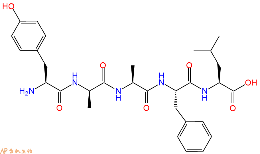 专肽生物产品五肽Tyr-DAla-Ala-Phe-Leu64963-41-3