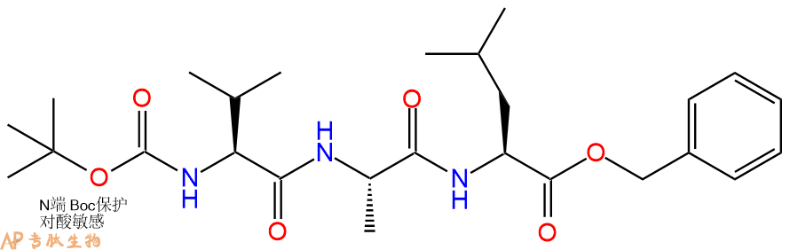 专肽生物产品三肽Boc-Val-Ala-Leu-苄酯化218165-62-9