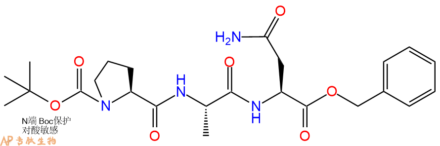专肽生物产品三肽Boc-Pro-Ala-Asn-苄酯化102303-26-4