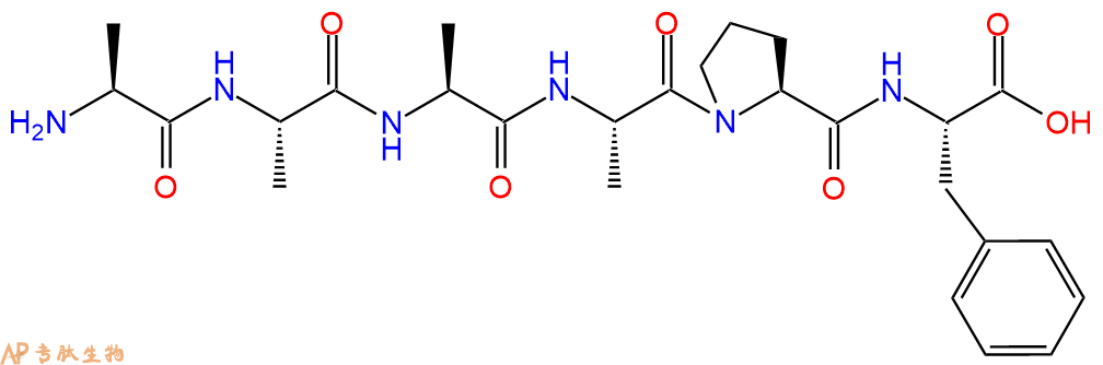 专肽生物产品六肽Ala-Ala-Ala-Ala-Pro-Phe425369-18-2