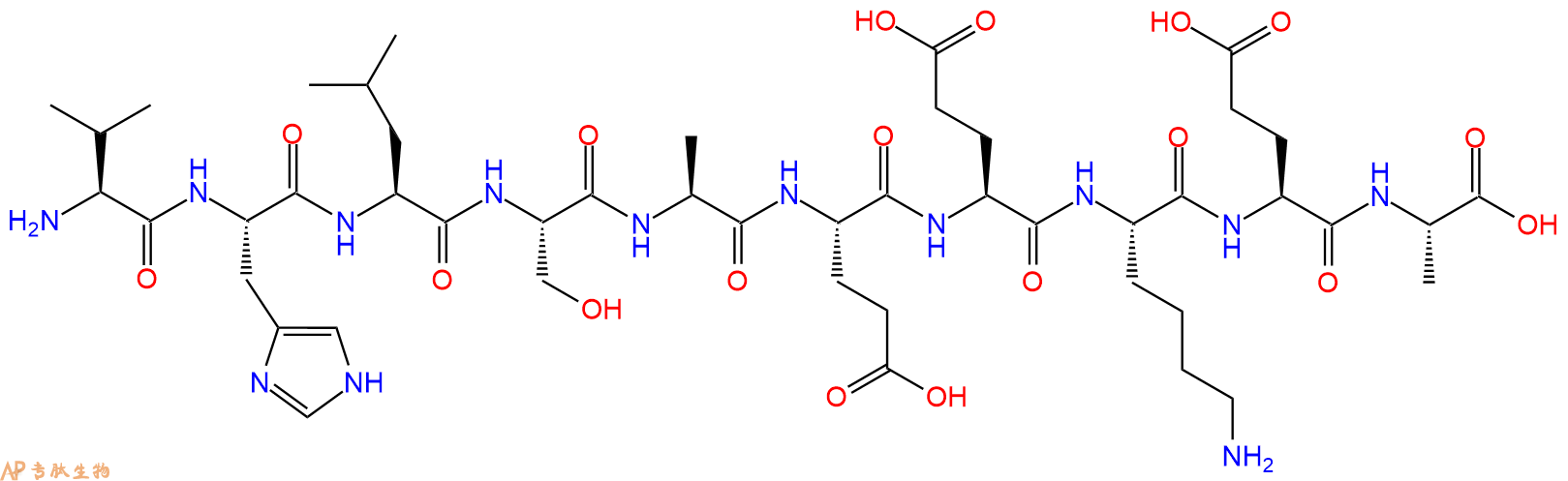 专肽生物产品Val-His-Leu-Ser-Ala-Glu-Glu-Lys-Glu-Ala34027-27-5