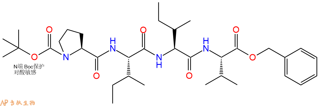专肽生物产品四肽Boc-Pro-Ile-Ile-Val-苄酯化75922-56-4