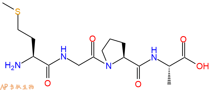 专肽生物产品四肽Met-Gly-Pro-Ala1190937-78-0
