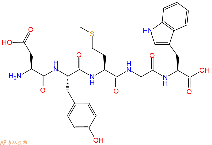 专肽生物产品五肽Asp-Tyr-Met-Gly-Trp121880-96-4