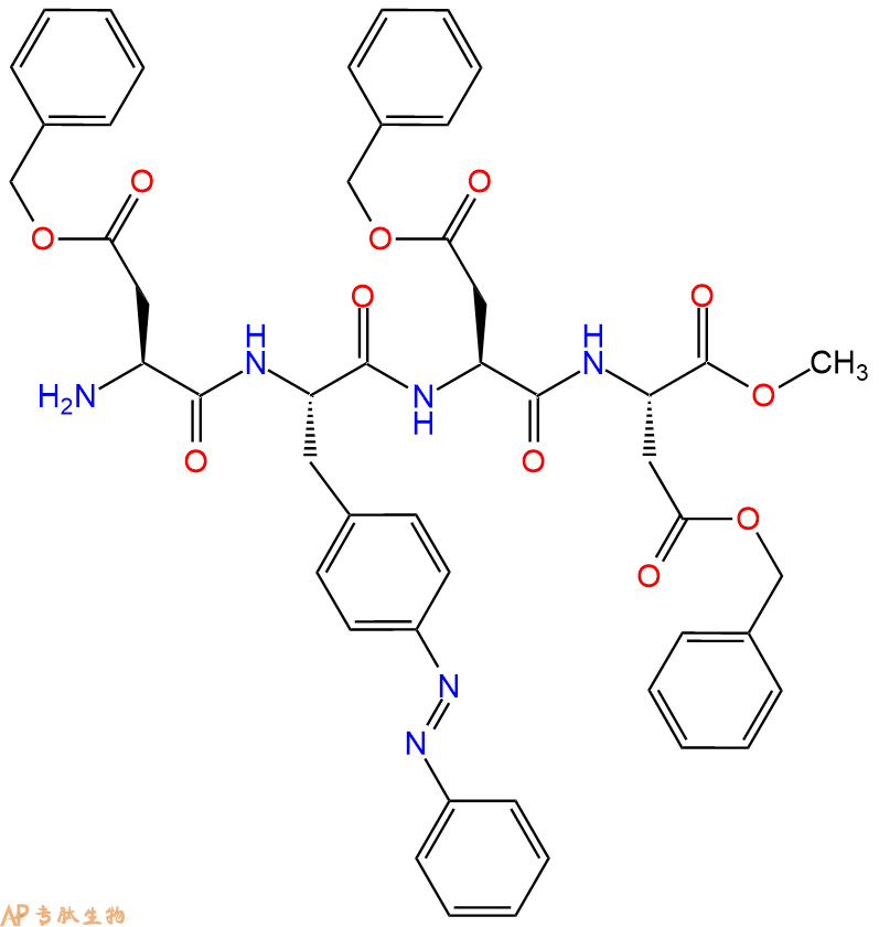 专肽生物产品四肽Asp(OBzl)-azoPhe-Asp(OBzl)-Asp(OBzl)-甲酯化1448070-08-3