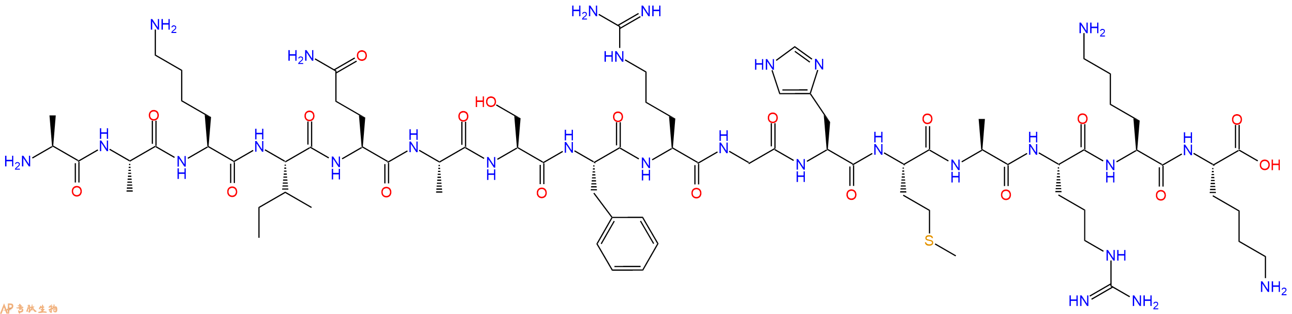 专肽生物产品Ala-A-K-I-Gln-A-S-F-Arg-G-H-Met-A-Arg-K-Lys146554-17-8