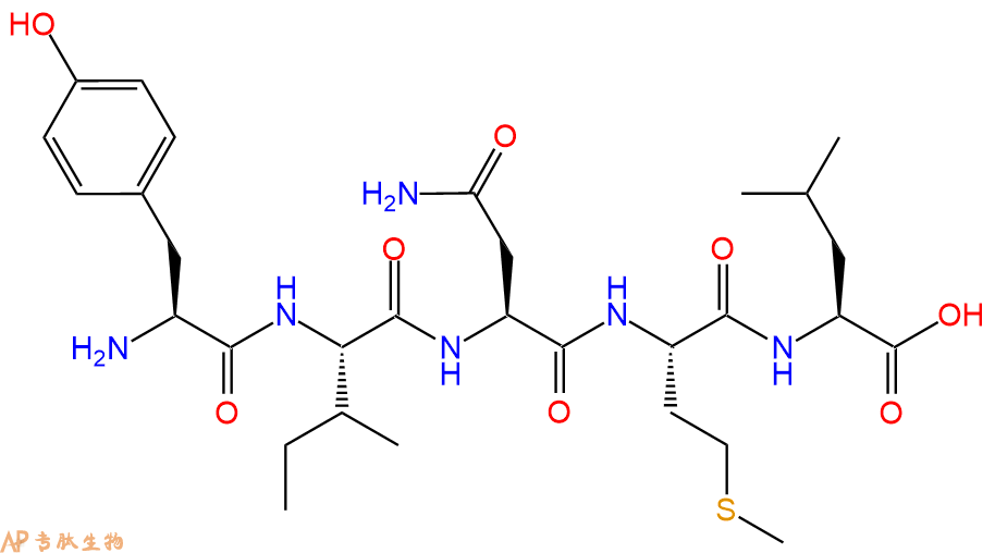 专肽生物产品五肽Tyr-Ile-Asn-Met-Leu64829-54-5