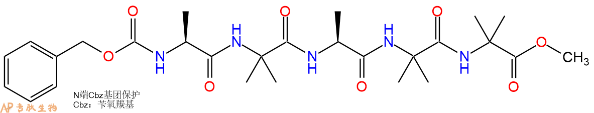 专肽生物产品五肽Cbz-Ala-Aib-Ala-Aib-Aib-甲酯化160457-40-9