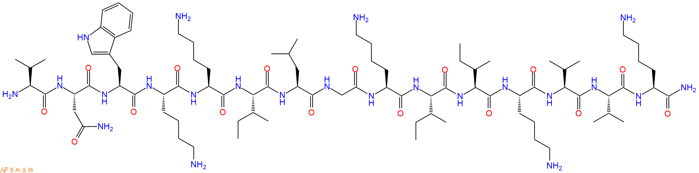 专肽生物产品十五肽VNWKKILGKIIKVVK-NH21242413-05-3