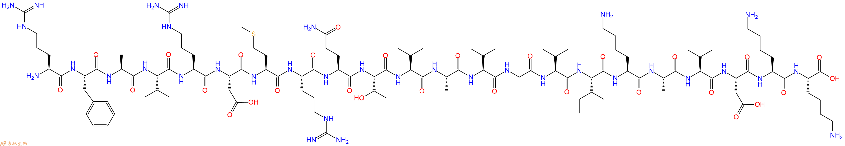 专肽生物产品ARG-Phe-Ala-Val-Arg-Asp-Met-Arg-Gln-Thr-Val-Ala-Va