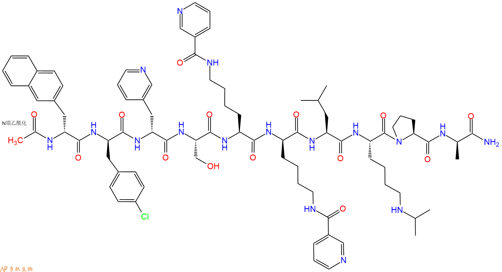 专肽生物产品醋酸安替肽、Antide Acetate112568-12-4