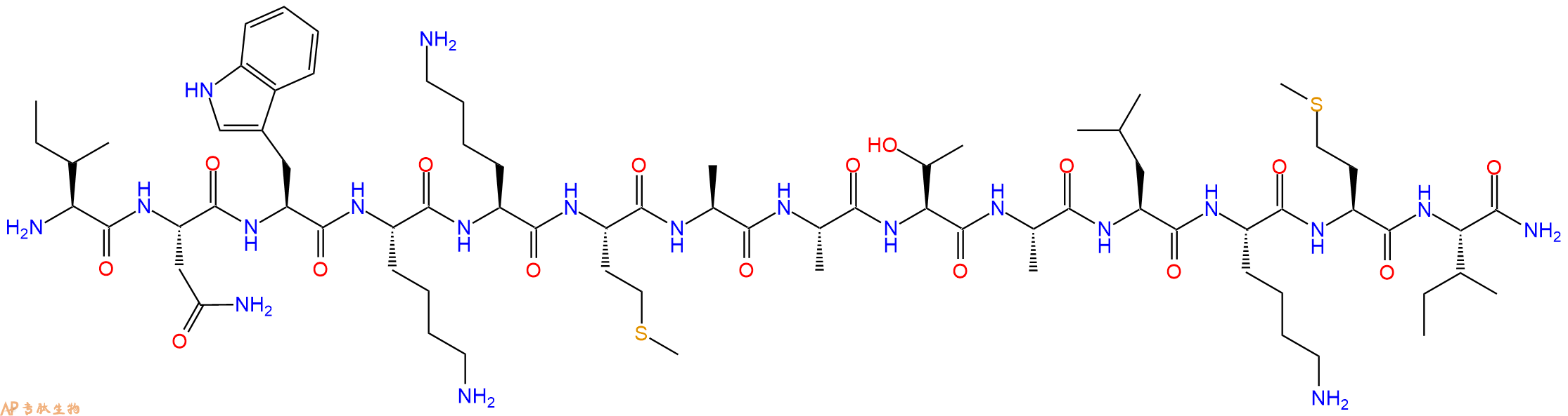 专肽生物产品十四肽INWKKMAATALKMI-NH2119056-65-4