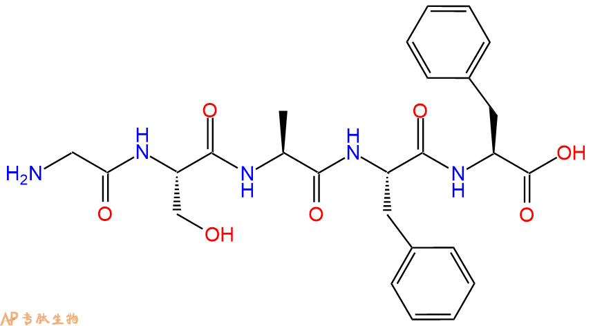 专肽生物产品五肽Gly-Ser-Ala-Phe-Phe157960-39-9