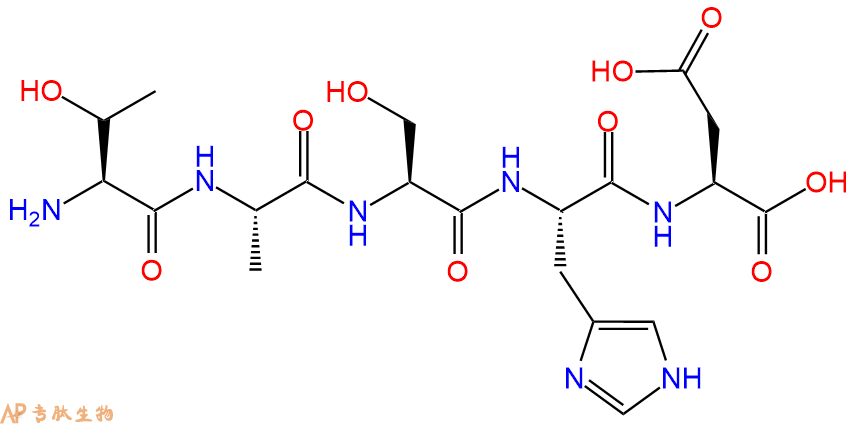 专肽生物产品五肽Thr-Ala-Ser-His-Asp7352-23-0
