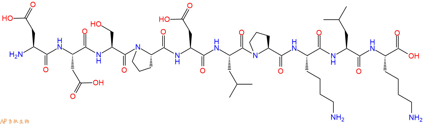 专肽生物产品Asp-Asp-Ser-Pro-Asp-Leu-Pro-Lys-Leu-Lys1228359-96-3