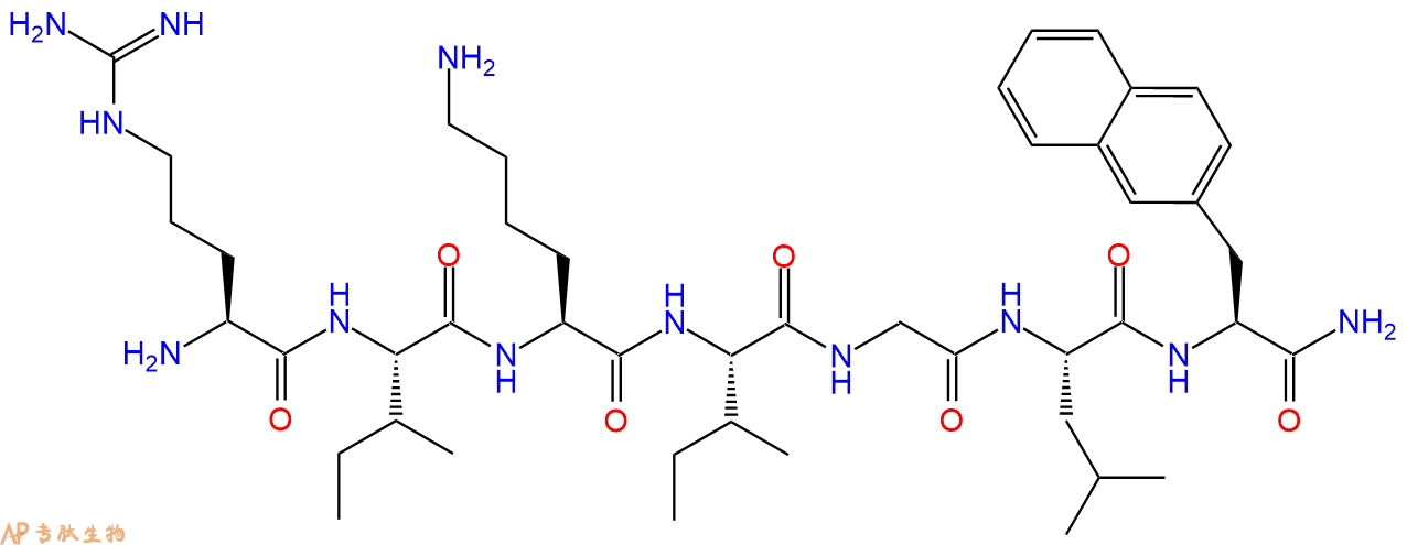 专肽生物产品七肽Arg-Ile-Lys-Ile-Gly-Leu-Nal-NH21160810-27-4