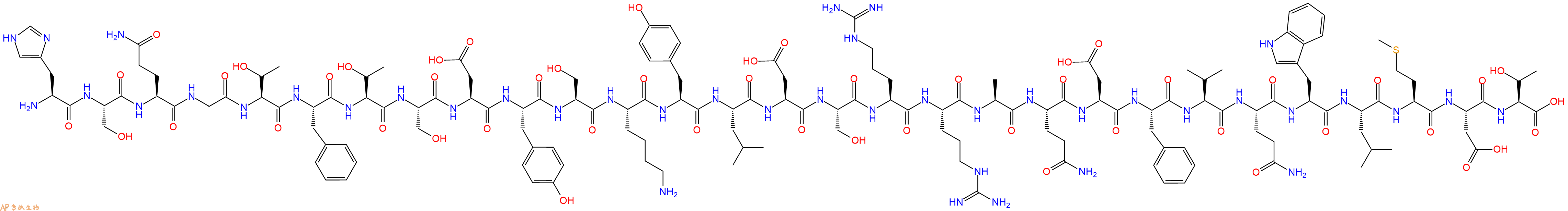 专肽生物产品胰高血糖素(Asp&sup2;⁸)-Glucagon (1-29) (human, rat, porcine)1037751-81-7