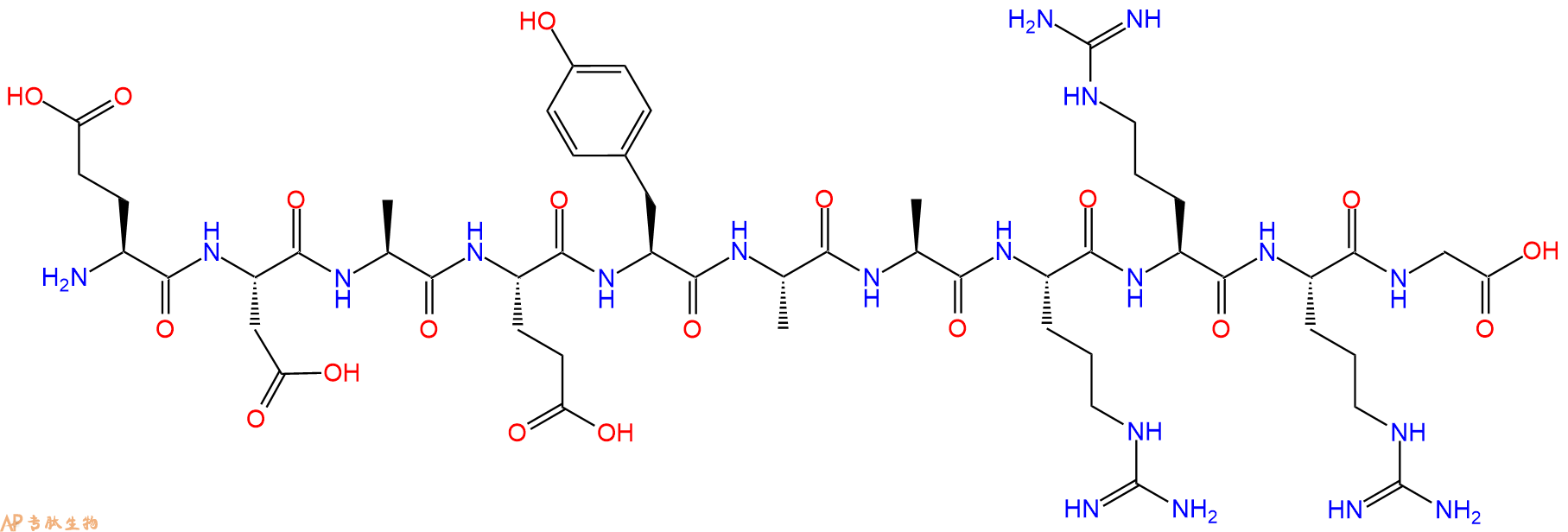 专肽生物产品Glu-Asp-Ala-Glu-Tyr-Ala-Ala-Arg-Arg-Arg-Gly (E11G11)87621-34-9