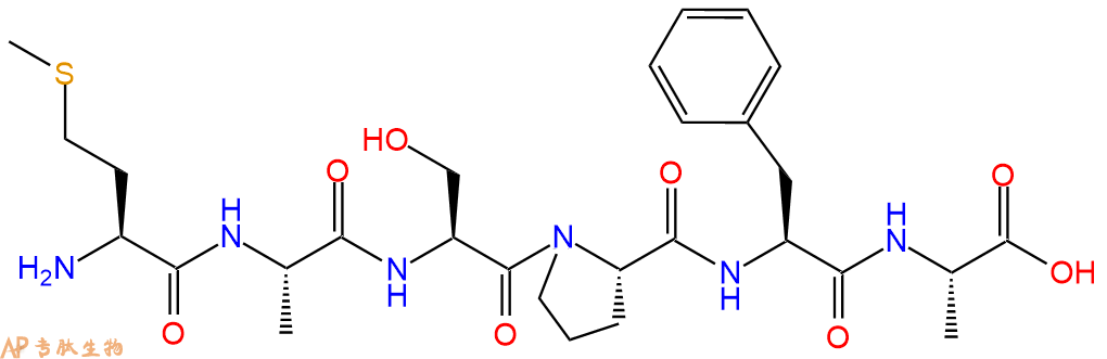 专肽生物产品六肽Met-Ala-Ser-Pro-Phe-Ala98695-06-8