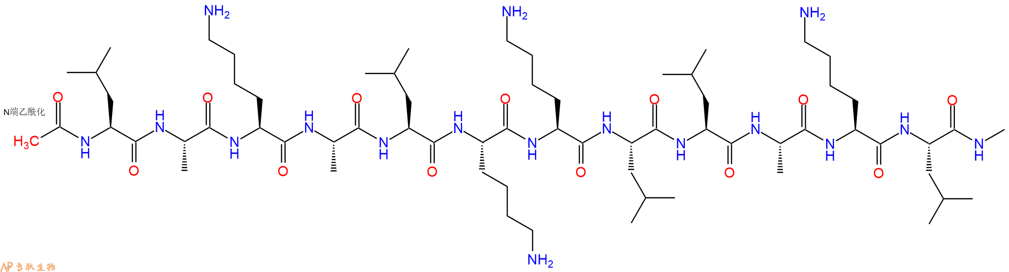 专肽生物产品十二肽Ac-LAKALKKLLAKL-NHMe108361-55-3