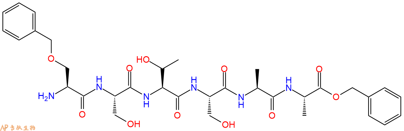 专肽生物产品六肽Ser(Bzl)-Ser-Thr-Ser-Ala-Ala-苄酯化111334-31-7