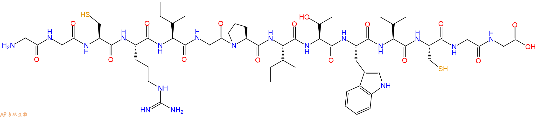 专肽生物产品Gly-G-C-R-I-G-P-I-T-Trp-Val-C-G-Gly186526-45-4