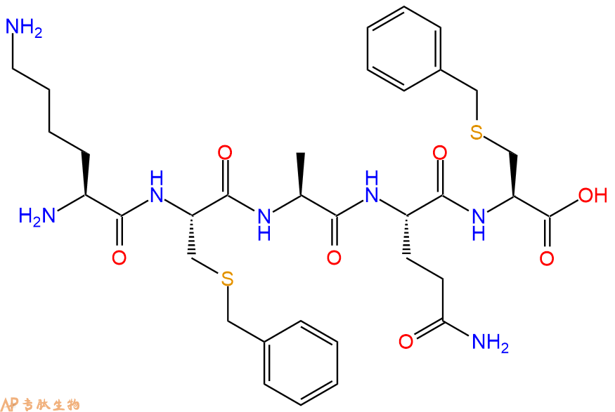 专肽生物产品五肽Lys-Cys(Bzl)-Ala-Gln-Cys(Bzl)16875-81-3