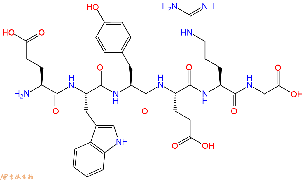 专肽生物产品六肽Glu-Trp-Tyr-Glu-Arg-Gly64140-79-0