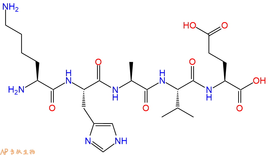 专肽生物产品五肽Lys-His-Ala-Val-Glu214684-52-3