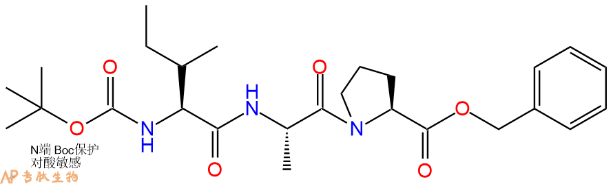 专肽生物产品三肽Boc-Ile-Ala-Pro-苄酯化110025-00-8