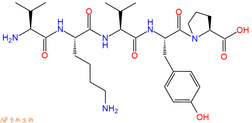 专肽生物产品五肽Val-Lys-Val-Tyr-Pro-OH19253-97-5