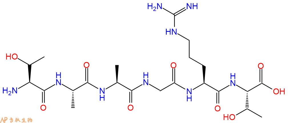 专肽生物产品六肽Thr-Ala-Ala-Gly-Arg-Thr1186310-47-3