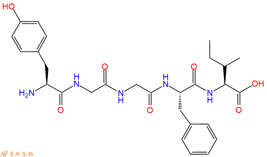 专肽生物产品五肽Tyr-Gly-Gly-Phe-Ile64963-47-9