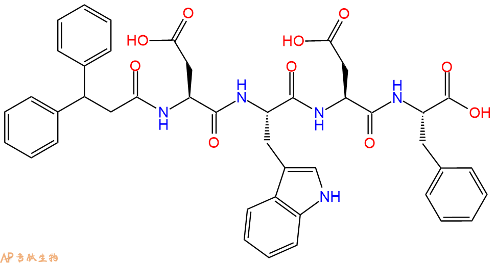 专肽生物产品四肽3,3-diPhenylPropanoyl-Asp-Trp-Asp-Phe1221572-05-9