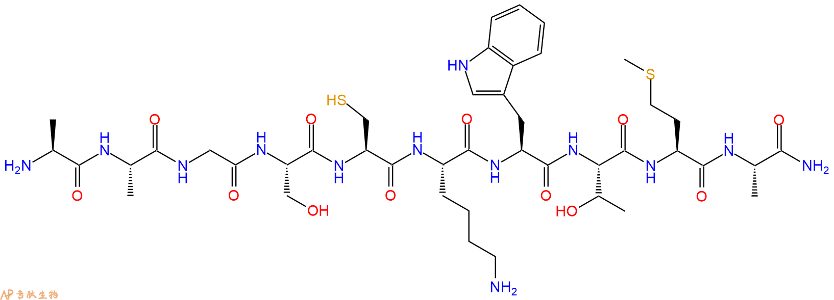 专肽生物产品Ala-A-G-S-C-K-Trp-T-M-A-NH21255466-18-2