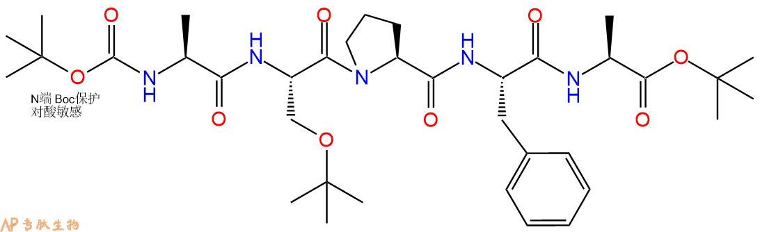 专肽生物产品五肽Boc-Ala-Ser(tBu)-Pro-Phe-Ala-OtBu98695-01-3
