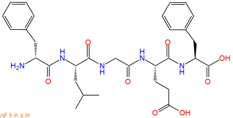 专肽生物产品五肽DPhe-Leu-Gly-Glu-Phe5879-16-3