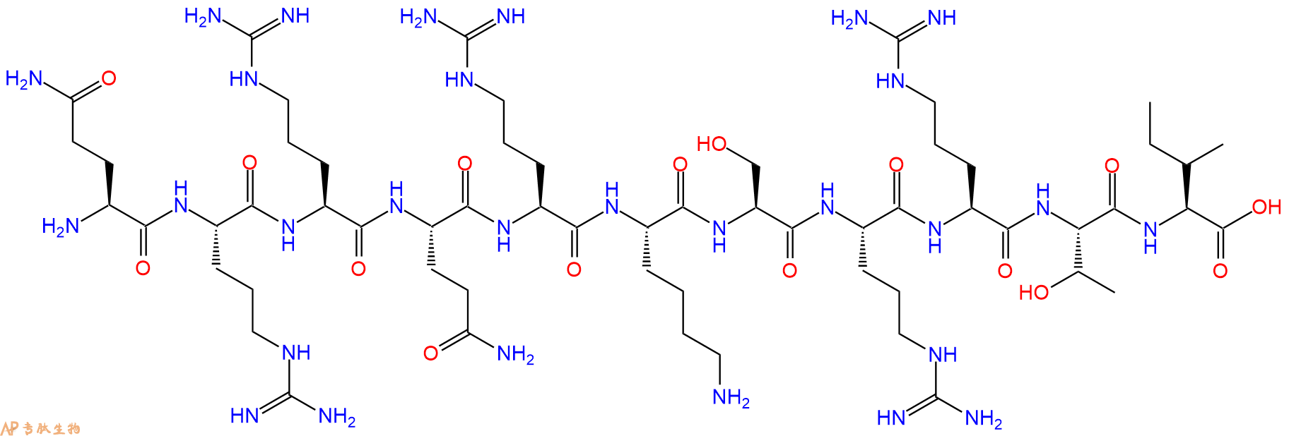 专肽生物产品Gln-Arg-Arg-Gln-Arg-Lys-Ser-Arg-Arg-Thr-Ile102579-44-2
